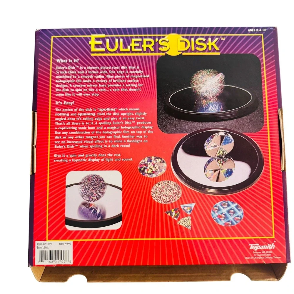 Toysmith Euler's Disk Spinning Science Into Art Kinetic Toy Physics Kit 791709